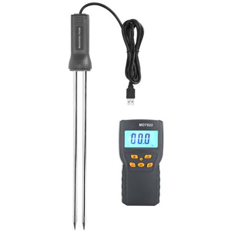 Digitaler Getreidefeuchtigkeitstester – Bereich 2–30 % – Auflösung 0,5 % – Temperaturmessung -10 Bis 60 ℃ – Abs, Inklusive Sonde