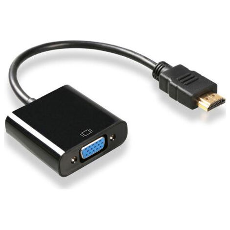 1pc Schwarz Hdmi Zu Vga Adapter Stecker Auf Fem Konverter Adapter 1080p Für Tablet Pc Laptop