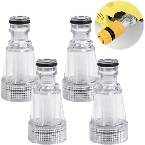 4 Stück Wasserfilter Für Hochdruckreiniger, Wasserfilter Gartenzubehör Wassereinlassfilter Mit 3/4 Zoll Anschluss Für Gartenarmaturen, Autowäsche