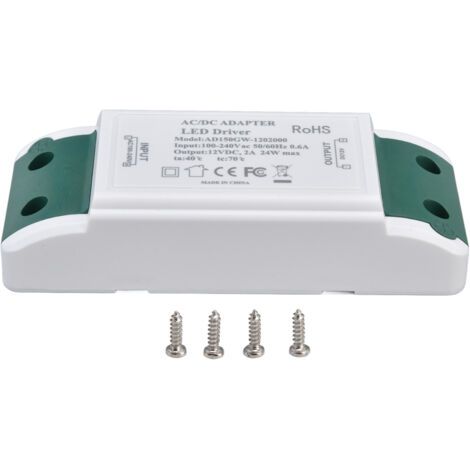 12v 24w 2a Led-treiber – Transformator Für Lichtbänder Und Schrankbeleuchtung – Ac 100–240 V – Einfache Und Sichere Installation – Ac 100–240 V
