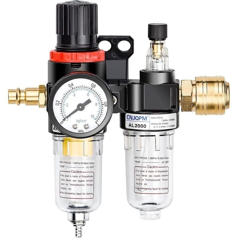 Luftdruckminderer, Wasserabscheider, Wasserabscheider, Hauswasserabscheider Mit Manometer, 1/4-zoll-anschluss, Luftdruckregler, Kompressor-zubehör Für Kompressoren, Luftfilter