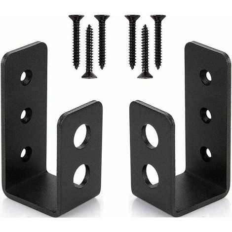 2er-pack 1/8-zoll-türhalterungen Aus Stahl – Rostfreie Beschichtung – Für 2 X 4 Türen – Einfache Installation Mit Schrauben Im Lieferumfang Enthalten
