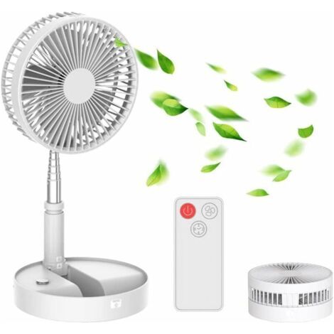 Leiser Ventilator Mit Fernbedienung, Eco-modus, Wiederaufladbar, 7200 Mah, 4 Geschwindigkeiten, Timer, Turbo-luftzirkulationsventilator Für Büro, Schlafzimmer