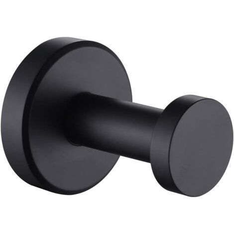 Handtuchhaken Aus Mattschwarzem Edelstahl – Modernes Design – Einfache Installation – Für Badezimmer Und Küche – Maße 48 X 58 X 48 Mm