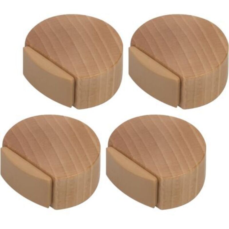 Pr Selbstklebender Türstopper – Türstopper Aus Holz Für Böden Und Parkett – Selbstklebender Türstopper – Diskreter Und Eleganter Türstopper – 4er-set (buche)