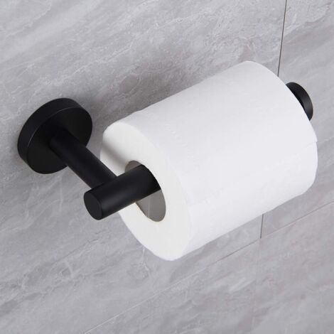 Toilettenpapierhalter Aus Mattschwarzem Edelstahl 304 Zur Wandmontage