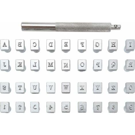 36 Stück Lederstempel Alphabet A Bis Z Stempelwerkzeuge 3 Mm Zahlenstempel 0-9 Buchstaben-fei Yu