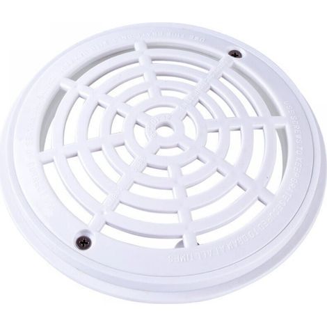 Abflussgitter Mit Rundem Boden Für Schwimmbad – Durchmesser 18 X 20,3 Cm – Weiß