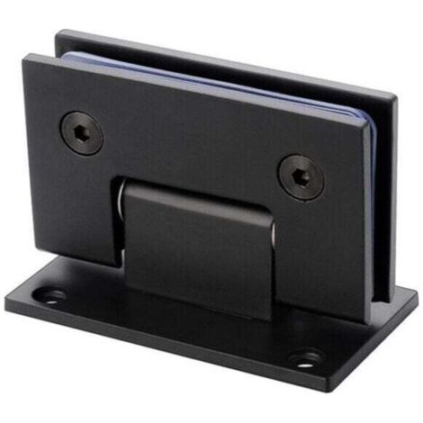 Möbelscharnier, Verdicktes Glastürscharnier, 304 Edelstahl-glas-clip-scharnier (90 Grad Mattschwarz)