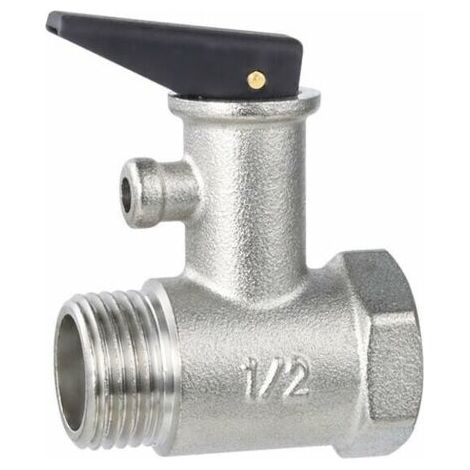 Sicherheits-überdruckventil Dn15 – Messing Vernickelt – Hoher Maximaldruck – Für Warmwasserbereiter Und Boiler