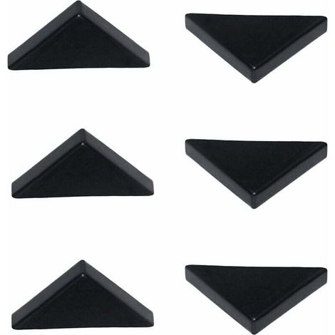6 Mm Schwarzer Winkelschutz Für Spitzenglas, Miroir, Keramikkarossen, Couvre-münzen In Dreifacher Form, 20 Stück
