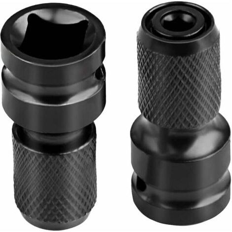 Schlagschrauber-bit, 1/2-zoll-vierkant Auf 1/4-zoll-innensechskant-adapter, Für Schlagratschenschlüssel Und Schraubendreher-bithalter-stecknuss – 2 Stück