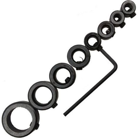 3–16 Mm Bohrer, Tiefenanschlagring, Ringpositionierer, Ringpositionierer, Langlebiger Holzbearbeitungsbohrer Mit Sechskantschlüssel (8 Stück Tiefenanschlag-tiefenkragen)
