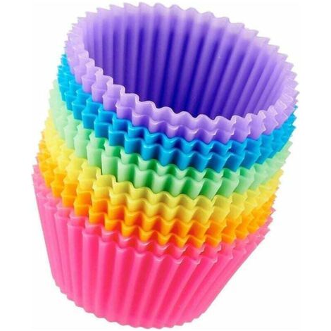 Set Mit 18 Runden, Wiederverwendbaren Silikon-cupcake-formen In Verschiedenen Farben – Fei Yu