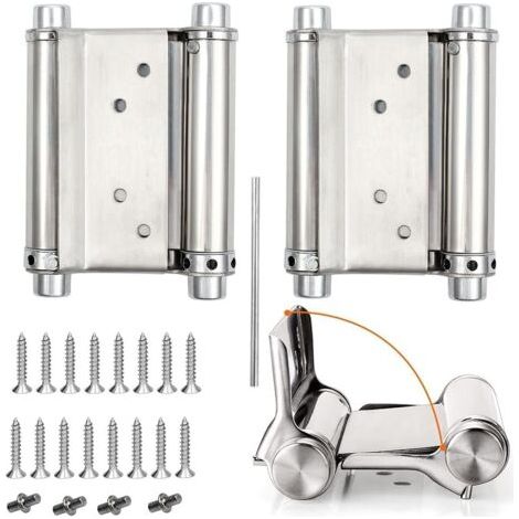 Federbelastete Limousinen-türscharniere – 2er-set – Edelstahl – Tragfähigkeit Bis Zu 15 Kg – Abmessungen 76 Mm X 90 Mm – 3 Zoll