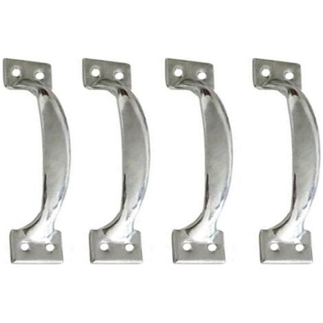 Set Mit 4 Vintage-scheunentürgriffen Für Küchenschränke, Lochmitte: 101 Mm, Silbernes Eisen