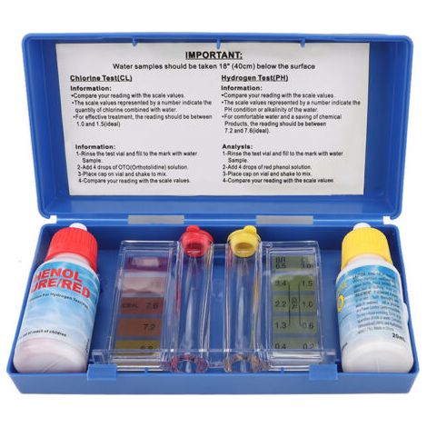 Testkit Für Schwimmbadwasser, Tragbare Ph-testbox, Chlor In Schwimmqualität, Chemikalien Für Whirlpools Im Freien, Brom