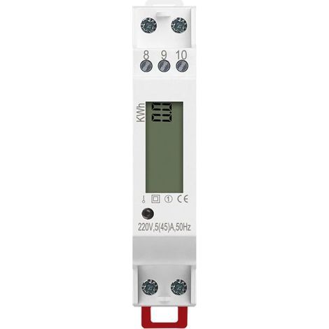 45a Mikro-einphasen-führungsschienen-elektronikzähler, 1p-schiene, Smart Meter, Hausvermietung, Wohnungsexport, Digitalanzeige, Führungsschienenzähler