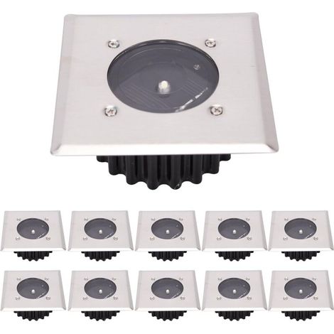 Led-lampe Solaire Au Sol, 10 Stück, Außenleuchte, Réverbère Lumières, Ensevelies Lumière, Étanche Ip65 (weiß) [energieklasse A+]