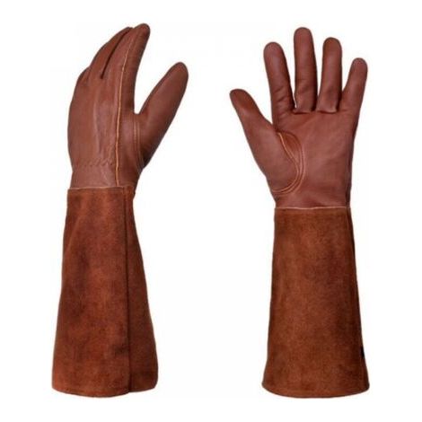 S Gartenhandschuhe Aus Leder, Dornenfest, Lange Gartenhandschuhe In Ellenbogenlänge