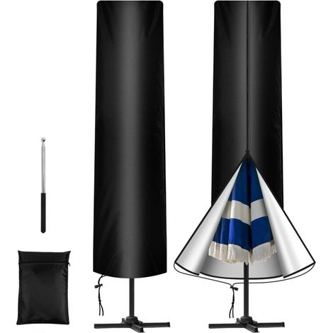 Garten-sonnenschirm Mit Teleskopstange, Schutzhaus Für Sonnenschirm Aus Oxford-stoff 210d, Undurchlässig, Mit Belüftungsöffnung, Uv-schutz, Für Garten-sonnenschirm, 24057/57 Cm