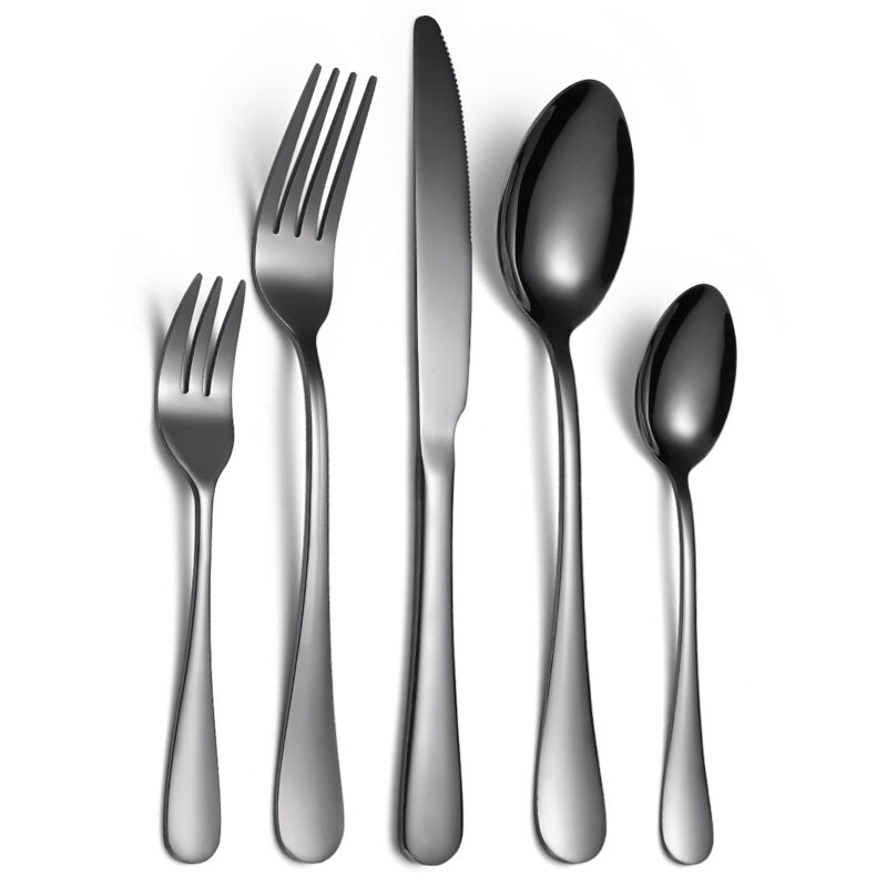 Ersatzteil Für Grill Und Grillplatte, Besteckset Aus Edelstahl, 5-teilig, Schwarz