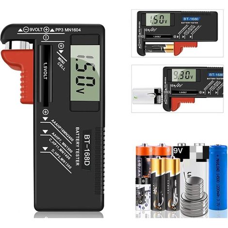 Numerischer Piles-tester, Universeller Piles-tester, Batterietester Für Aa, Aaa, C, D, Pp3, 9v, 1,5v, Piles-taste – Funktion Ohne Pile