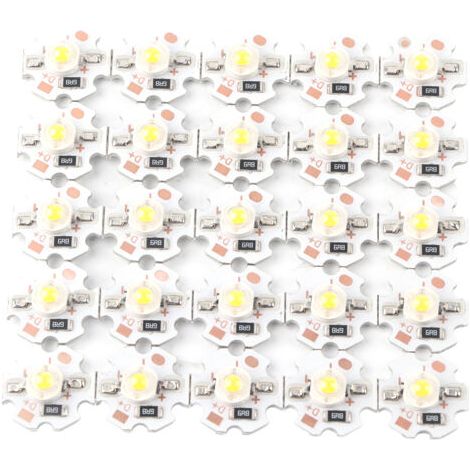 25 Stück Led-lampenperlen, 5 V, Led-chips, 200 Lm, 1 W, Hochleistungs-smd-led-lampe, Chip-glühbirne Für Heimstudio, Ausstellung, Foodlight/spot-glühbirnen-ersatz (warmweiß 3000–3200 K)