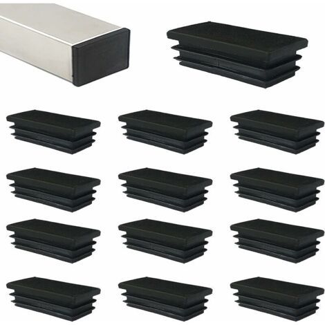 Pe-kunststoff-schutzkappen 60 X 40 Mm – 18 Stück – Für Möbelbeine, Trampoline, Stühle – Schwarze Farbe