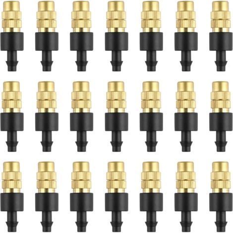 30 Stück Messing-sprühdüsen, Verstellbare Zerstäubungsdüsen, Kupfer-tropfbewässerung, Mikro-zerstäubungssprinkler, 4/7 Mm