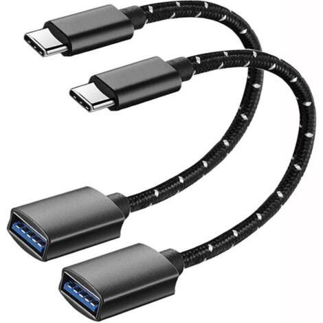 Usb-c-auf-usb-adapter [2er-pack], Usb-typ-c-stecker Auf Usb-a-buchse, Otg-kabel, Kompatibel Mit Iphone 16/15 Pro Max, Ipad Pro, Macbook Pro/air, Samsung Galaxy S24/s23/s22, Google Pixel
