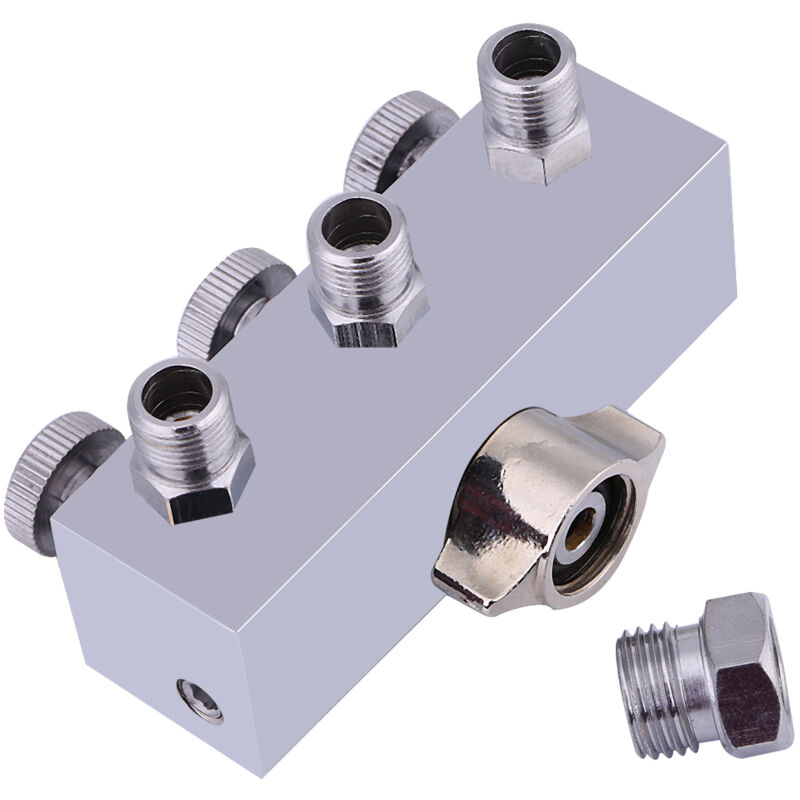 Malwerkzeuge, Airbrush-metall-trennanschluss, 3-wege-airbrush-luftschlauch-splitter, 1/8 Zoll Bsp, Mit Einstellknopf, Ventil, Malwerkzeuge