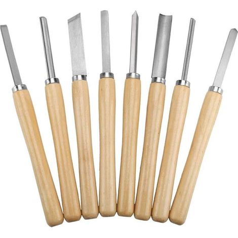 8-teiliges Set Aus Hss-holz – Hochqualitatives Metall – Komfortabel In Holz – Für Skulptur Und Präzision