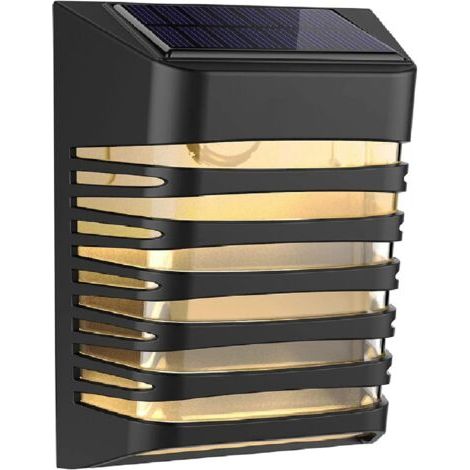 Solarlampe, Solarzaun-deckleuchten – Kabellose Solarbetriebene Led-wandleuchten Ip54, Wasserdicht, Atmungs-/konstantmodus, Automatische Solarleuchten Für Deck