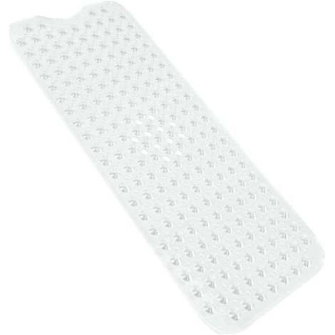 Rutschfeste Matte Für Kinderbadewanne, Dusche, 100 X 40 Cm, Extra Lang, Rutschfeste Badematte, Apis Rutschfeste Badematte Mit Saugnapf, Weiß, Maschinenwaschbar.