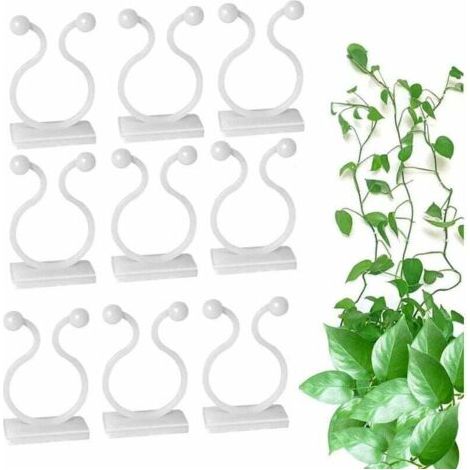 100 Stück Stützklammern Für Kletterpflanzen, Selbstklebende Pflanzenhaken, Kletterpflanzen-wandhalterungen, Für Gartenreben, Schreibtisch-befestigungskabel, Küchenaufbewahrungszubehör
