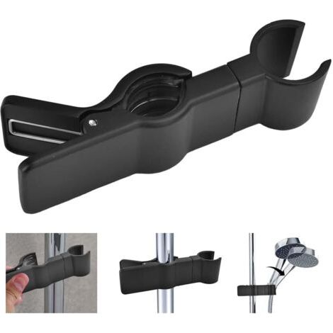 Schwarz – 1 Stück Zink-handbrausehalter, Austauschbarer 18–25 Mm Verchromter Verstellbarer Duschkopfhalter Für Badezimmer.