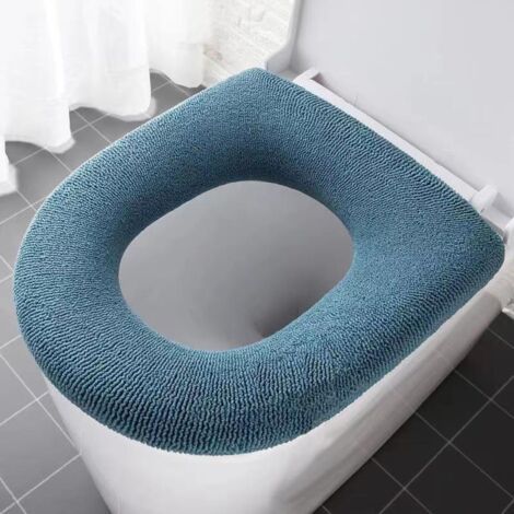 2er-pack Dickere Toilettensitzbezüge – Weicher Stoff, Dick, Dehnbar, Waschbar, Einfache Installation, Bequemer Toilettensitzbezug (36 X 44 Cm)
