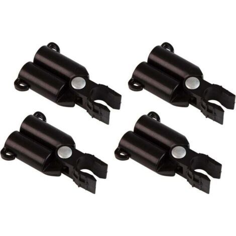 Pfahlverbinder Für V-förmiges Portal, Xu, Spalierscharnier, Halterung Für Pflanzenpfähle, Stangenverbinderclips, Ø16 Mm, 4 Stück, Schwarz