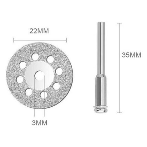 24 Stück Diamant-trennscheiben, Trennscheiben Mit 22 Mm Durchmesser, Mit 4 Stück 3 Mm Ersatzdornen, Für Dremel-rotationswerkzeuge