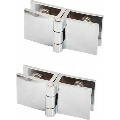 2 Stück 180-grad-glastür-clipscharniere Ohne Bohren Glasscharnier Glas Für Glasstärke 5 Mm - 8 Mm