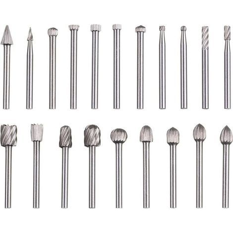 Dieses Paket Mit 20 Rotierenden Steinen Aus Schnellem Wolframstahl Verfügt Über Einen Großen Durchmesser Von 3 Mm Und Ist Mit Den Rotierenden Werkzeugen Von Dremel Kompatibel. Die Praktische Arbeit De