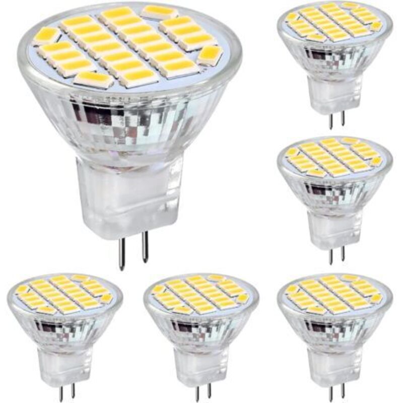 Pr Mr11 Gu4 Led 3 W Positives Weißes Licht 6500 K, Nicht Dimmbar, Gu4 Led-spot-glühbirnen, 25–35 W Halogen-äquivalent, 350 Lm, Ac/dc 12 V, 120° Abstrahlwinkel, 6 Stück