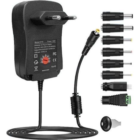 Multifunktionsladegerät 30 W, 8 Preise, Stromversorgung Nach Europäischem Standard Einstellbar, Multifunktionsladegerät 3 V Bis 12 V Xxw