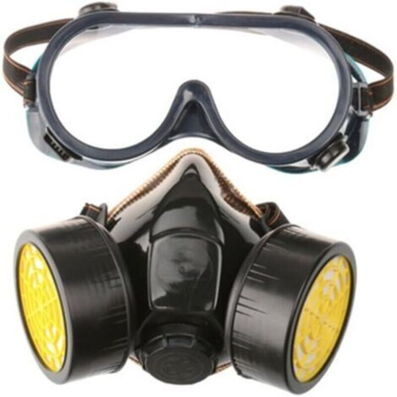 Masque À Gaz Professionalnel Masque De Peinture Au Charbon Actif Atemspirateur Mit 2 Filtern Gegen Poussière, Pestizide, Formaldehyd, Farbiger Lack