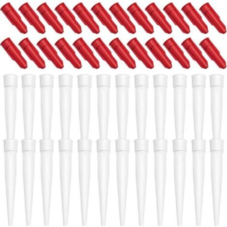 24-teiliges Dichtungsdüsenkappen-set, Kartuschenspitzen, Silikon-kartuschenspitze, Dichtungswerkzeug Für Dichtungskappen, Silikonspitze, Silikondichtung (24 Weiß,