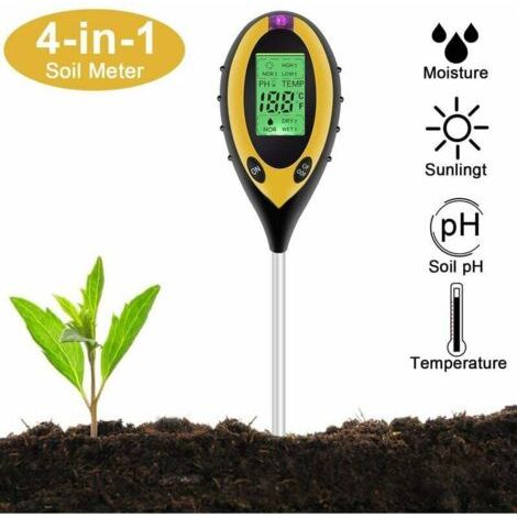 4-in-1-feuchtigkeitsmesser, Numerischer Ph-/temperatur-/temperatur-/feuchtigkeitstest, Lcd-retro-display, Für Den Garten, Die Landwirtschaft, Pflanzen Im Innenbereich.