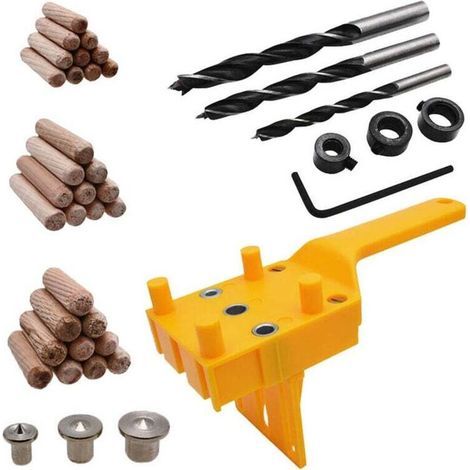 41 Teile Gabarit De Percage Tourillon, Guide De Percage Avec Butée Parallèle, Kit De Gabarit De Goujonnage, 6 Mm / 8 Mm / 10 Mm, Ouylaf