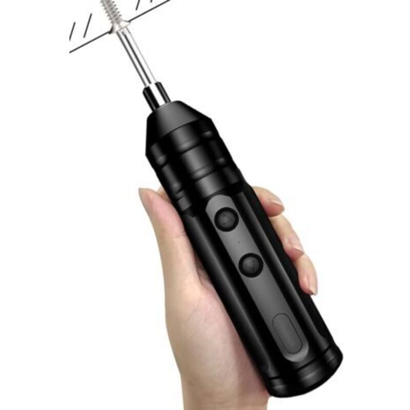 Pr Akku-elektroschrauber-set – 250 U/min Mini-bohrmaschine – Wiederaufladbar Über Usb – Tragbares Auto-reparatur-werkzeug-set Mit Usb-kabel (größe: 10-teiliger Batch-kopf)