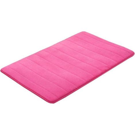 Tapis De Salle De Bains Tapis De Bain Antidérapant En Mousse À Mémoire De Forme Pour Salle De Bain, Mikrofaser (rose, 60x90cm)-